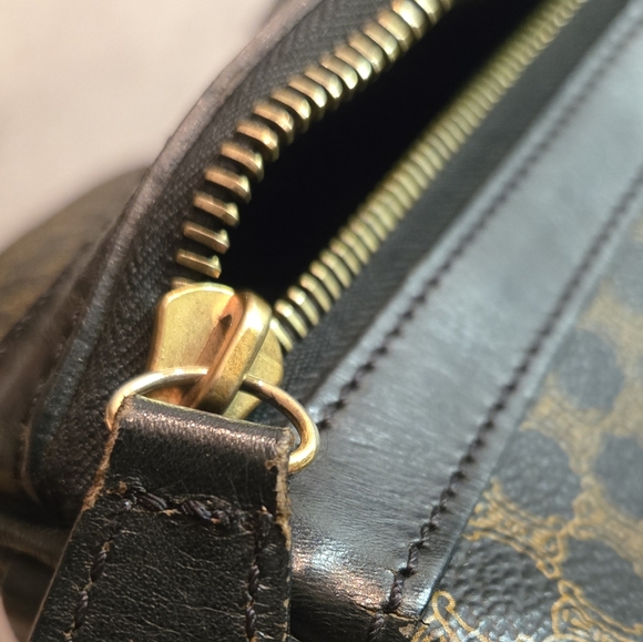 CELINE Macadam Coated Canvas Boston Bag - Picture 15 of 16